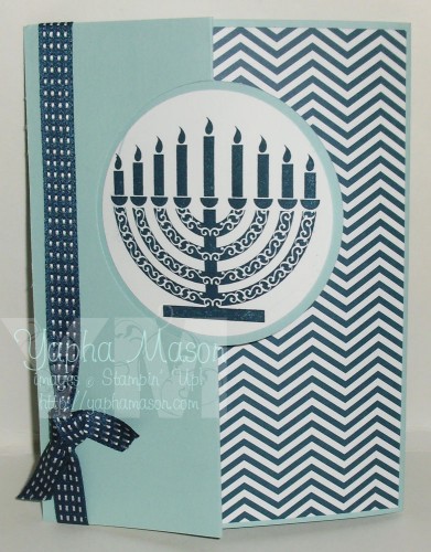 Hanukkah Circle Thinlet Card by Yapha Mason